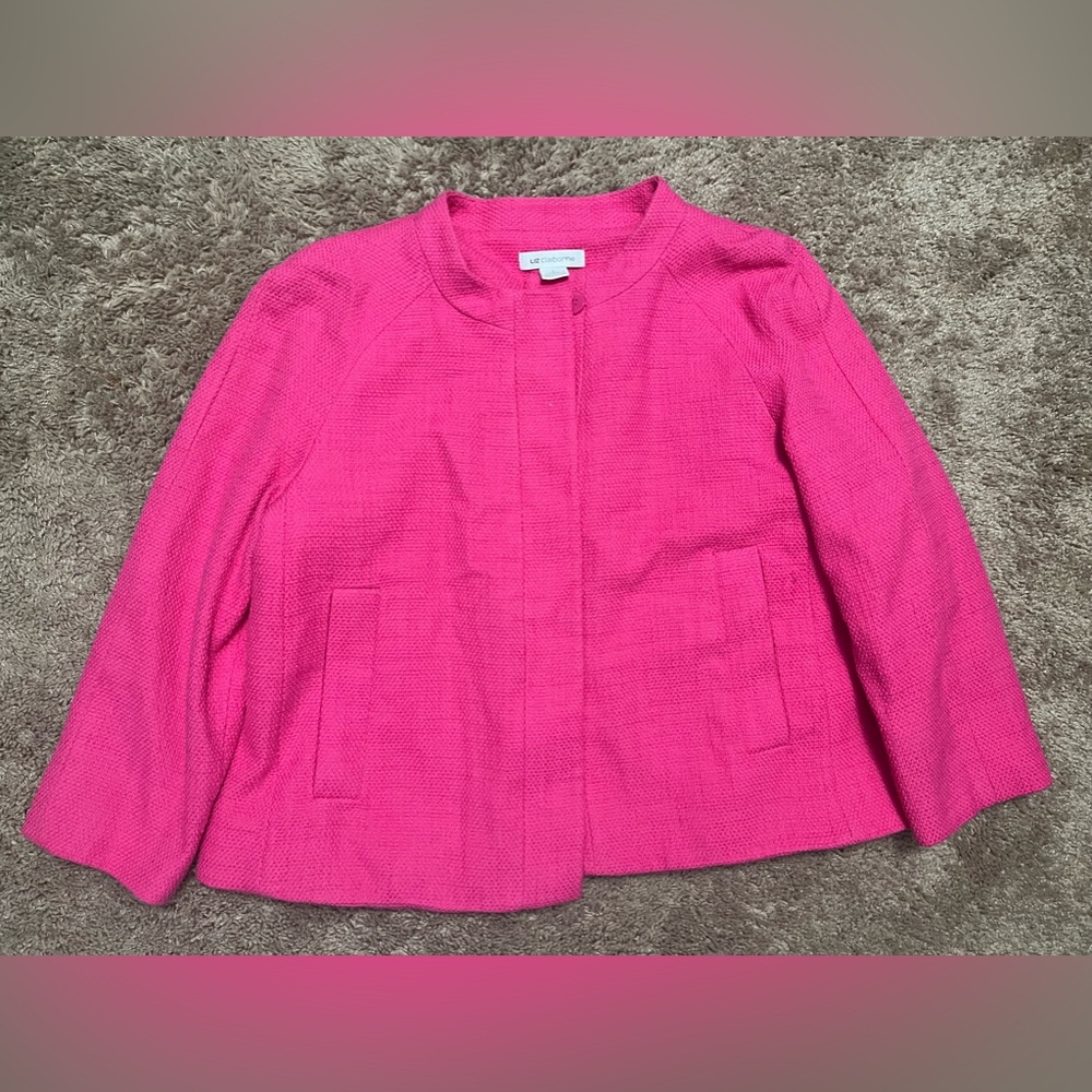 Liz Claiborne Fuschia Pink Dress Jacket